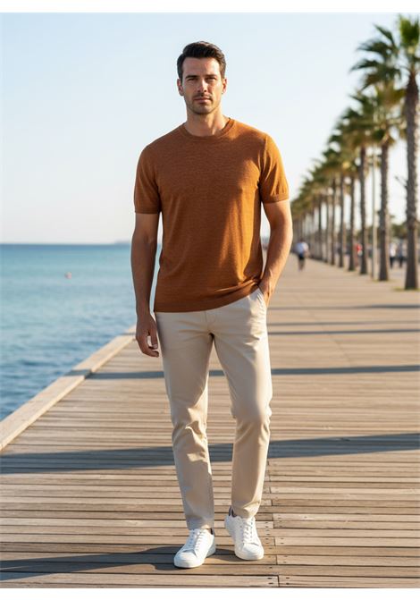 T-shirt Girocollo in Maglia di Lino Extrafine DANIELE FIESOLI | T-shirt | 04910035